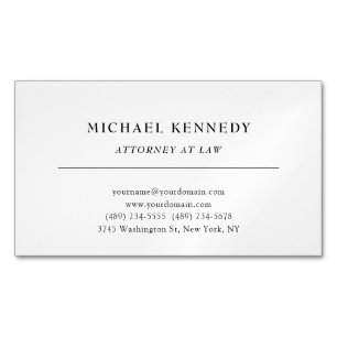 Attorney at Law Minimalist Classical Pro Business Card Magnet