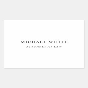 Attorney at Law Minimalist Classical Pro Rectangular Sticker