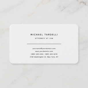 Attorney at Law Minimalist Classical Professional Business Card