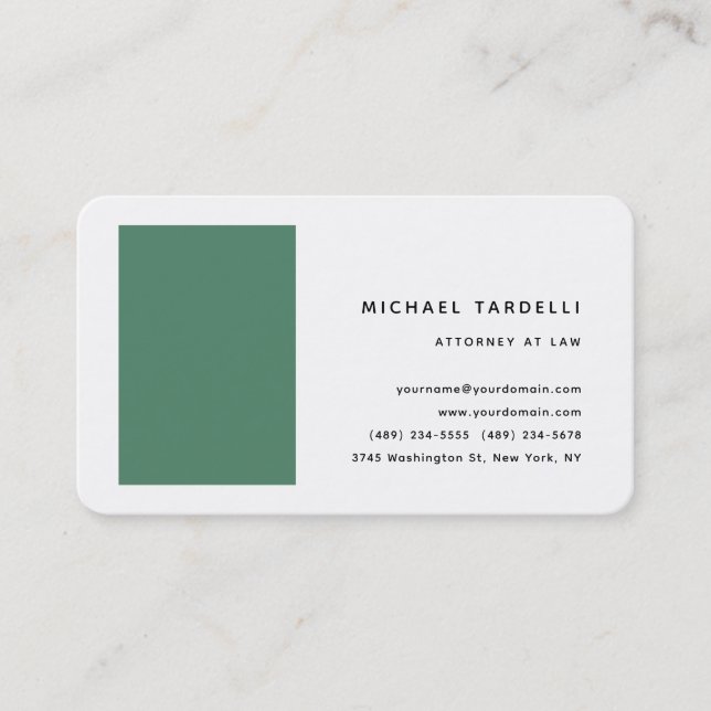 Attorney at Law Minimalist Classical Professional Business Card (Front)