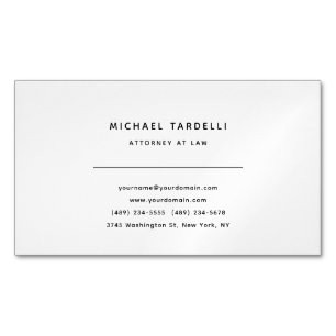 Attorney at Law Minimalist Classical Professional Business Card Magnet