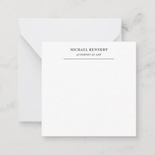 Attorney at Law Minimalist Classical Professional Note Card