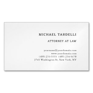 Attorney at Law Minimalist Classical Thick Business Card Magnet