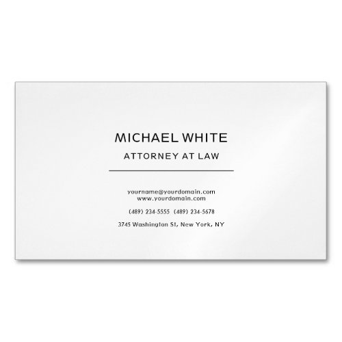 Attorney at Law Minimalist Professional Business Card Magnet