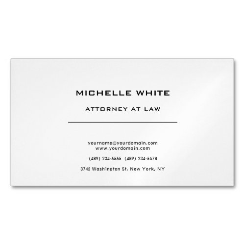Attorney at Law Minimalist Professional Business Card Magnet