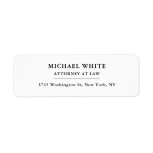 Attorney at Law Minimalist Professional Label