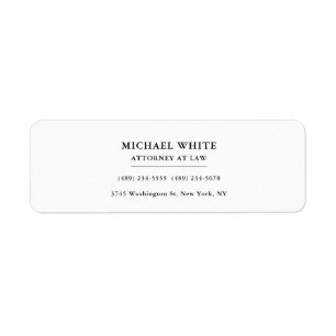 Attorney at Law Minimalist Professional Label