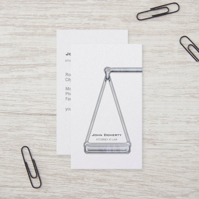 ATTORNEY AT LAW | Modern Business Card (Front/Back In Situ)