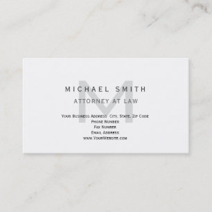 Attorney at Law Modern Minimalist Plain Business Card