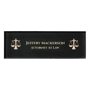 Attorney At Law Modern Professional Name Tag
