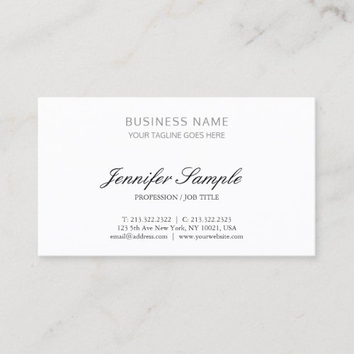 Attorney At Law Office Consultant Minimalist Plain Business Card