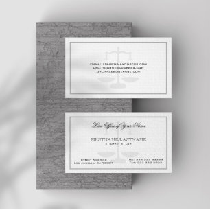 Attorney At Law Office Simple Linen  Texture Business Card