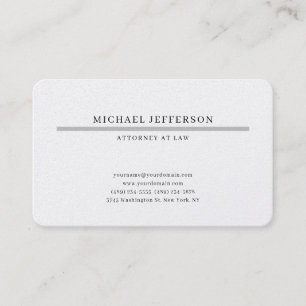Attorney at Law Pearl Minimalist Classical Pro Business Card