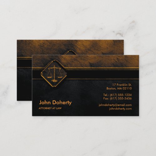 ATTORNEY AT LAW  Perfect Dark Business Card