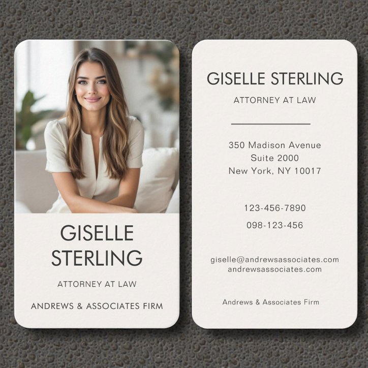 Attorney At Law Photo Business Card
