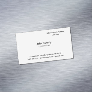 Attorney at Law Plain Magnetic Business Card