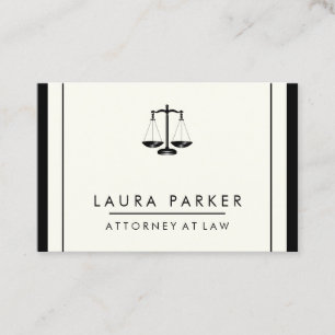 Attorney At Law Plain Simple Professional Elegant Business Card