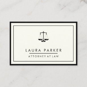 Attorney At Law Plain Simple Professional Elegant Business Card