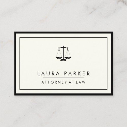 Attorney At Law Plain Simple Professional Elegant Business Card