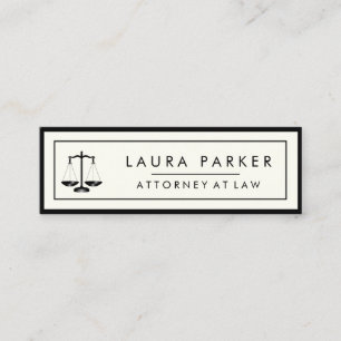 Attorney At Law Plain Simple Professional Elegant Mini Business Card