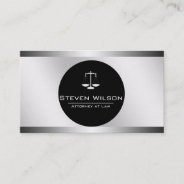 Attorney At Law Profession White Black Legal Scale Business Card at Zazzle