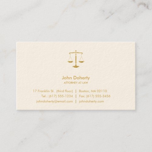 ATTORNEY AT LAW  Professional Elegant Business Card