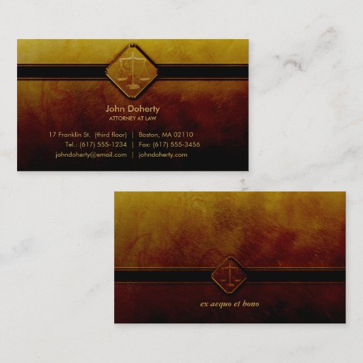 Customizable ATTORNEY AT LAW - Business Card