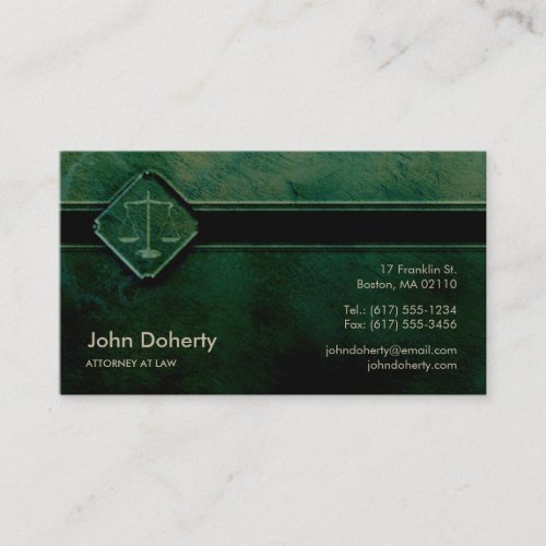 ATTORNEY AT LAW - Green Business Card