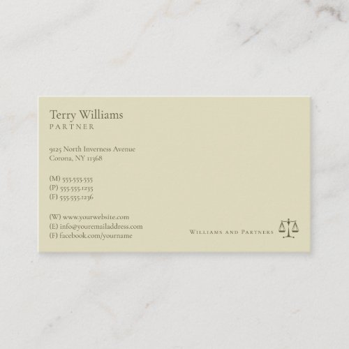 Attorney at Law  Professional Lawyer Business Card