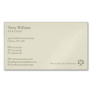 Attorney at Law   Professional Lawyer Business Card Magnet