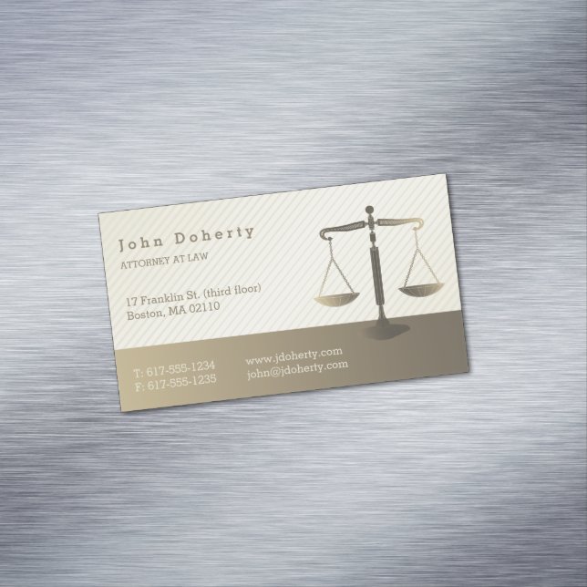 Attorney at Law | Professional Lawyer Business Card Magnet (In Situ)