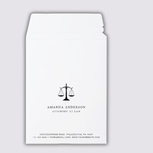 Attorney At Law Professional Simple Custom Minimal Envelope Mailers