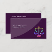 ATTORNEY AT LAW | Purple Business Card (Front/Back)