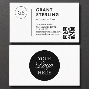Attorney at Law QR Code Company Logo Business Card