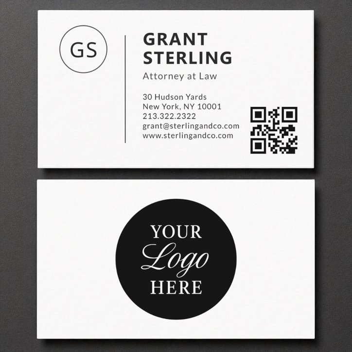 Attorney At Law QR Code Company Logo Business Card
