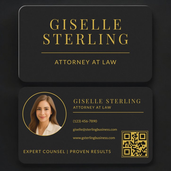 Attorney At Law QR Code Professional Business Card