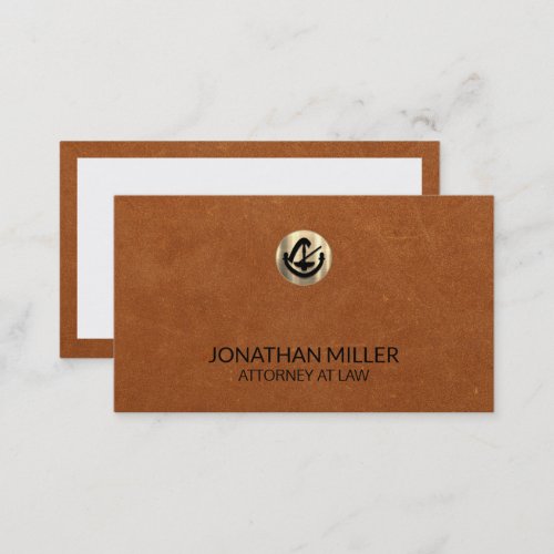 Attorney at Law Sable Leather Business Card