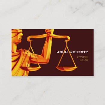 Attorney At Law | Scales Of Justice Business Card by wierka at Zazzle