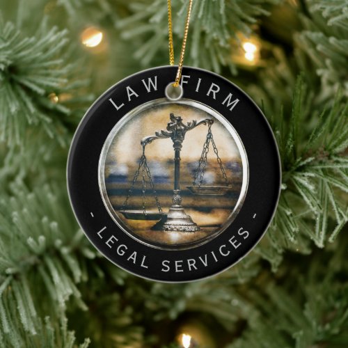 Attorney At Law  Scales of Justice Ceramic Ornament