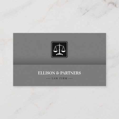 Attorney at Law  Scales of Justice Gold Business  Business Card