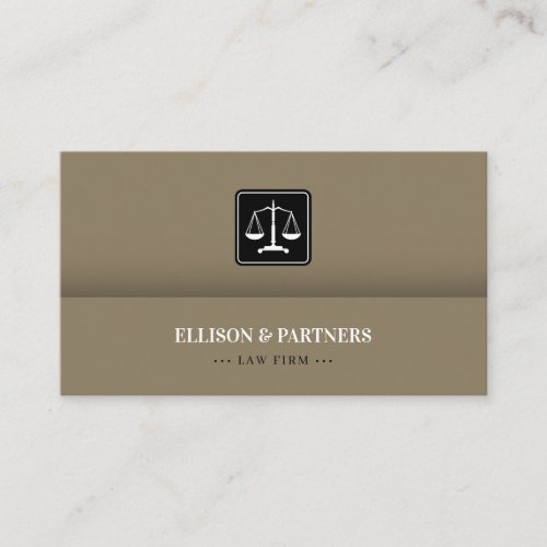 Attorney at Law  Scales of Justice Gold Business Card