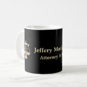 Attorney At Law Scales of Justice Lawyer Custom Coffee Mug (Front Left)