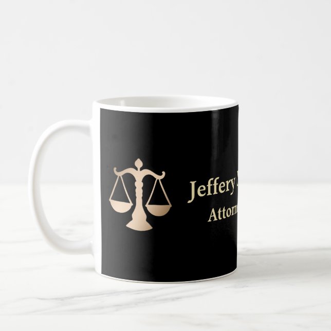 Attorney At Law Scales of Justice Lawyer Custom Coffee Mug (Left)