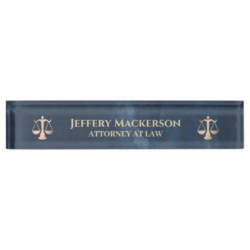 Attorney At Law Scales of Justice Lawyer Judge  Desk Name Plate