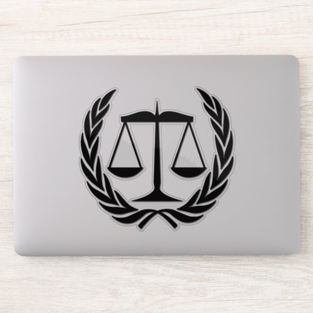 Attorney at Law Scales of Justice Sticker (Computer)