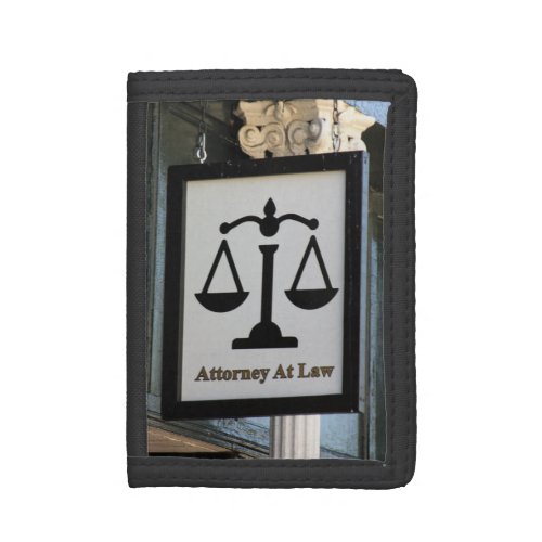 Attorney at Law Sign Trifold Wallet