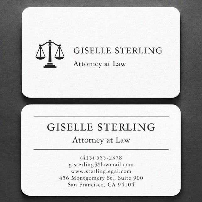 Attorney at Law Simple Business Card (Creator Uploaded)