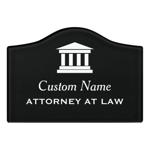 Attorney at law small door room sign