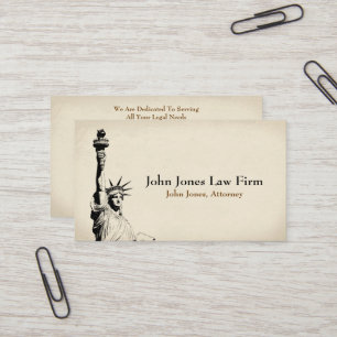 Attorney At Law Statue of Liberty Business Card