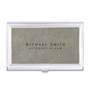 Attorney at Law Stone Design Simple Minimalist Business Card Case